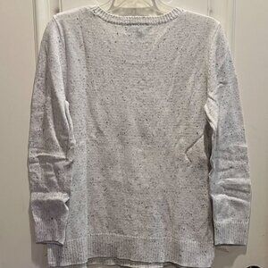 Karen Scott Women's Light Grey Crew Neck Sweater Size M